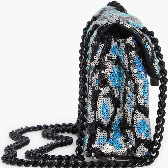 Kurt Geiger black and blue Sequin Shoulder Bag - Picture 3 of 6
